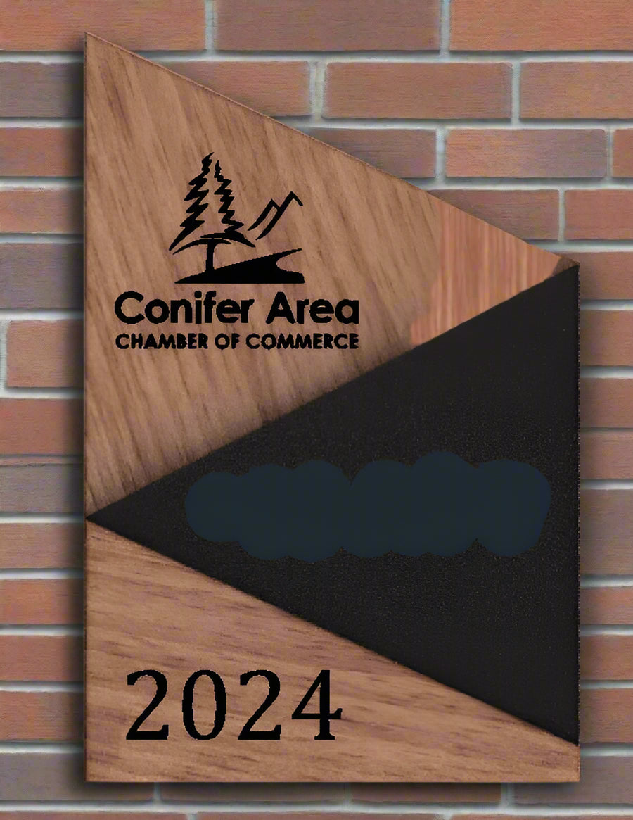 Custom Wood & Slate Award Plaques with Logo - Personalize Your Success