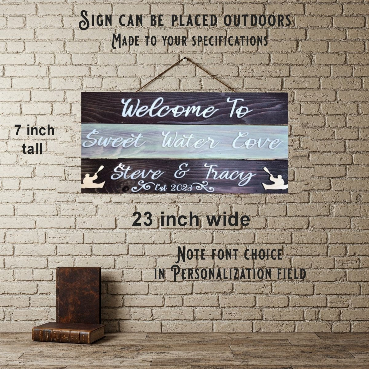 Custom Wood Family Name Sign - Unique Personalized Wedding/Anniversary Gift
