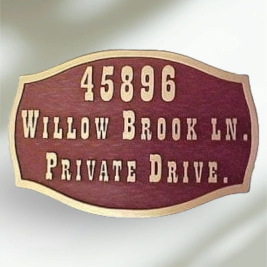 Address Entry Way Drive Way Personalized Sign - Hats Signs Patches 3D printing Engraving