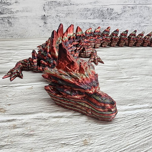 Articulated Desert Dragons Multi Color feature intricate designs and bright colors - Hats Signs Patches 3D printing Engraving