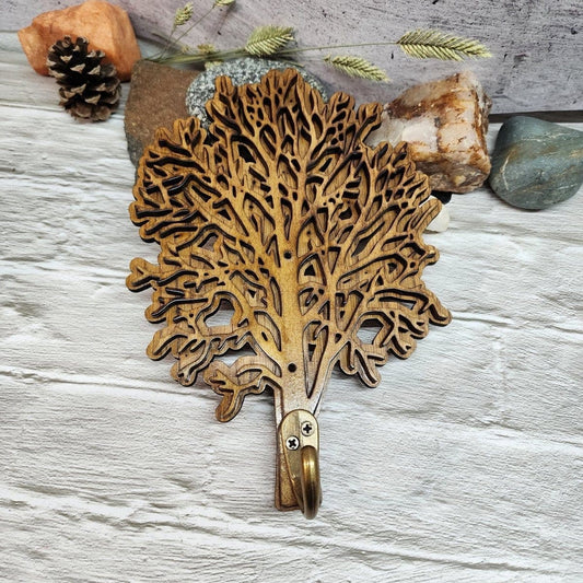Decorative Hook Hanger with Tree of Life Single Hook - Hats Signs Patches 3D printing Engraving