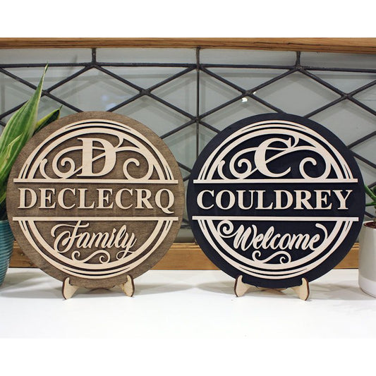 Personalized Home Signage Monograms 3D wood Signs - Hats Signs Patches 3D printing Engraving