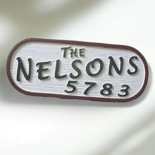 Personalized Oval Sign Home Address Drive Way Entry Way Business Signs - Hats Signs Patches 3D printing Engraving