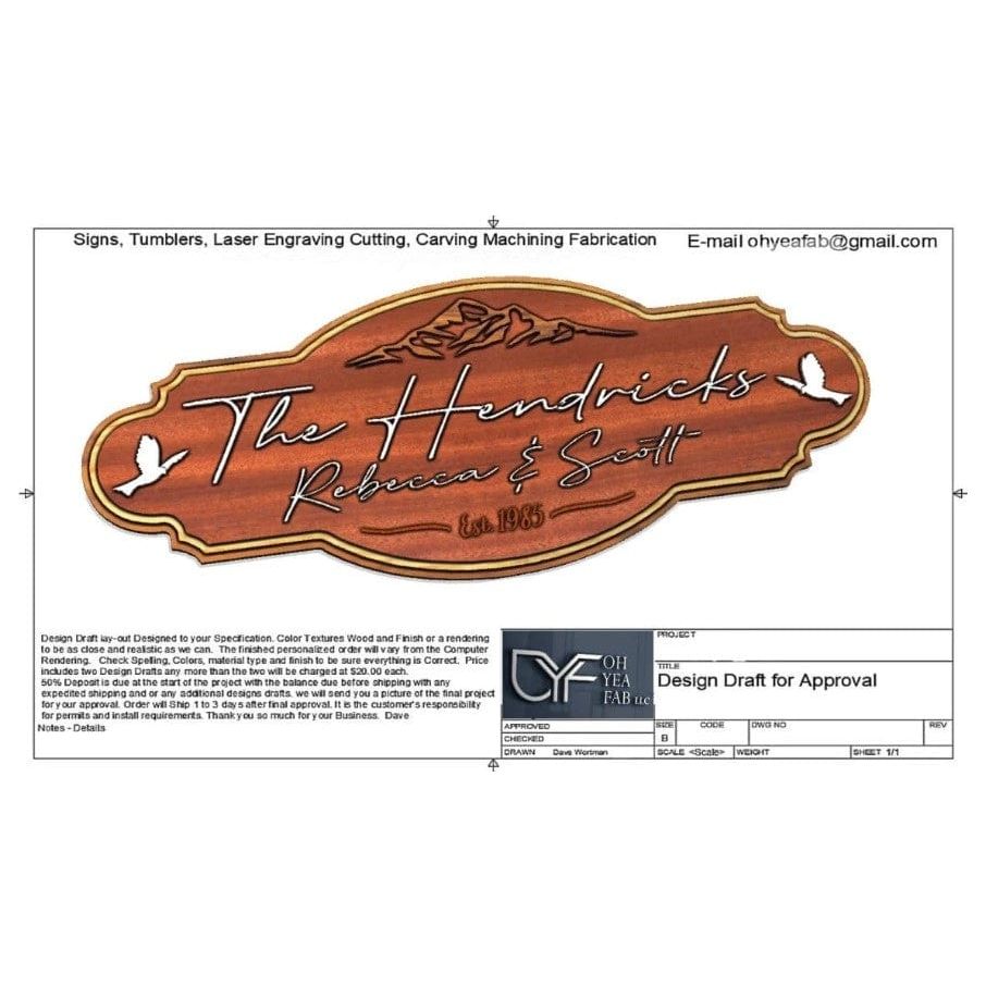 Personalized Sign Home Address Ranch Drive Way