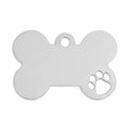 18K Gold PVD Stainless Steel Paw Print Cutout Blank Pet Tag