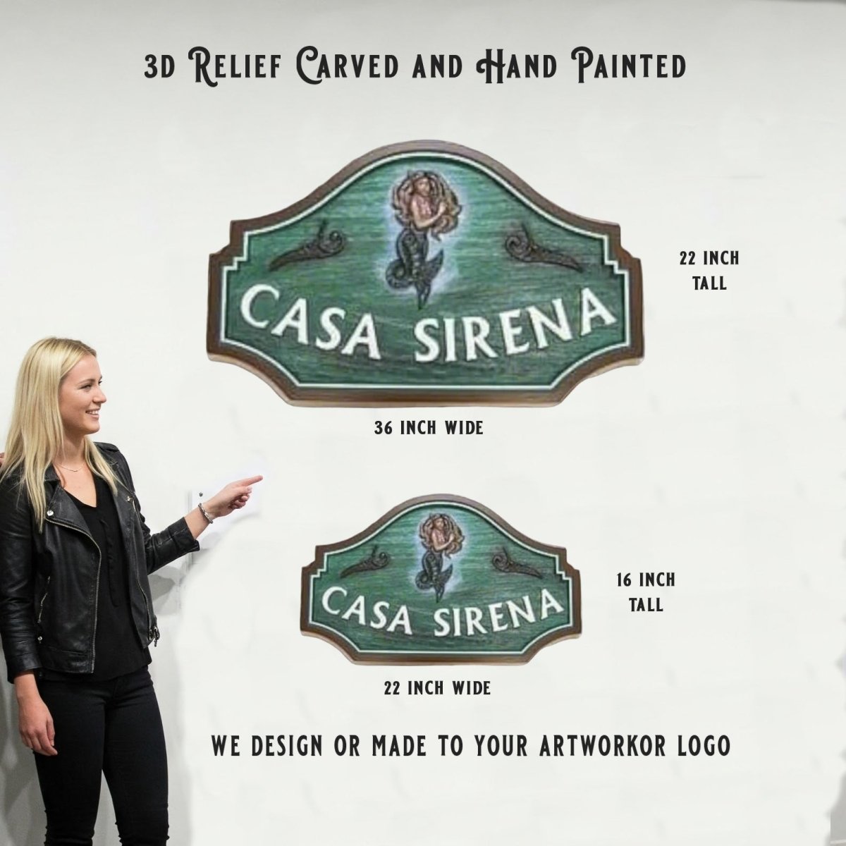 Carved 3D Business Home Ranch Office Address Sign made to order personalized