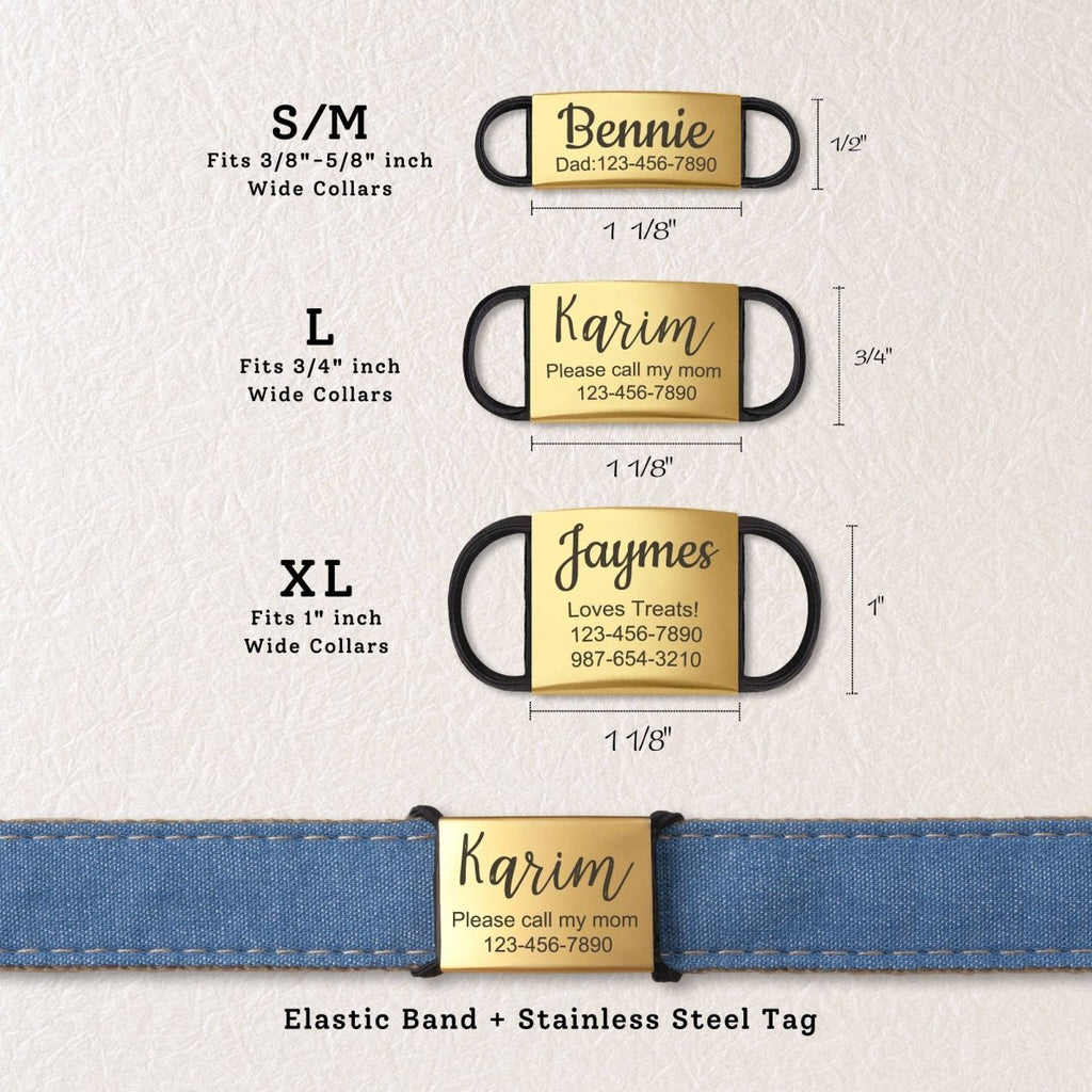 Custom Pet Tags for Dogs and Cats - Slide on Pet ID Tags
