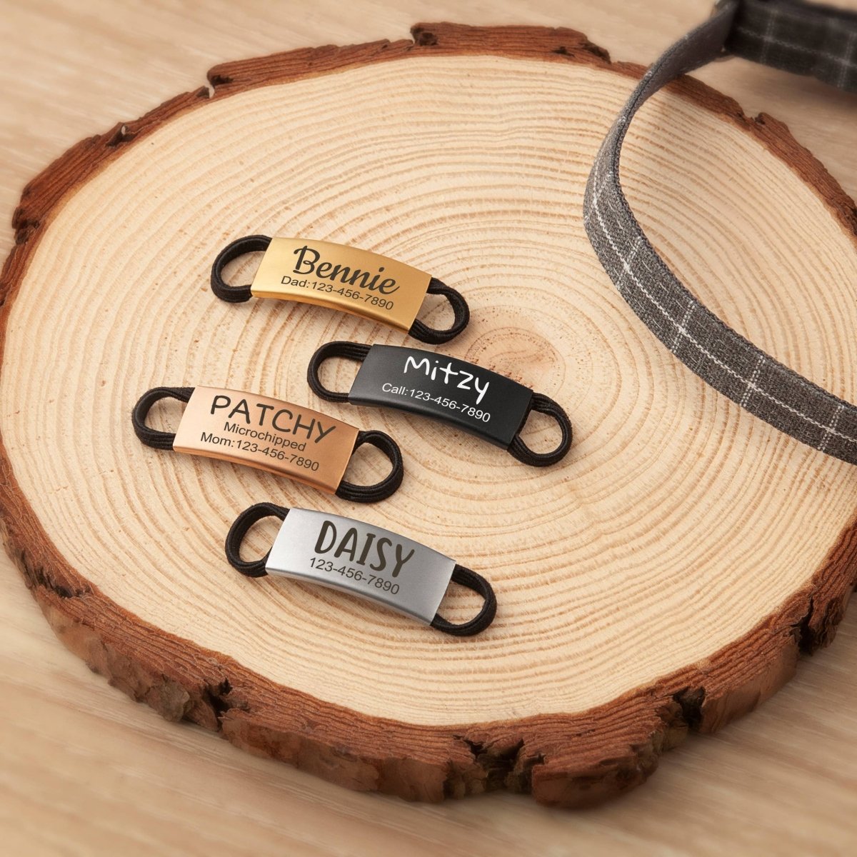 Custom Pet Tags for Dogs and Cats - Slide on Pet ID Tags