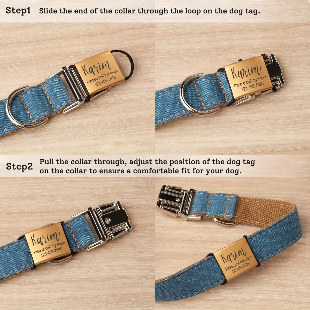 Custom Pet Tags for Dogs and Cats - Slide on Pet ID Tags