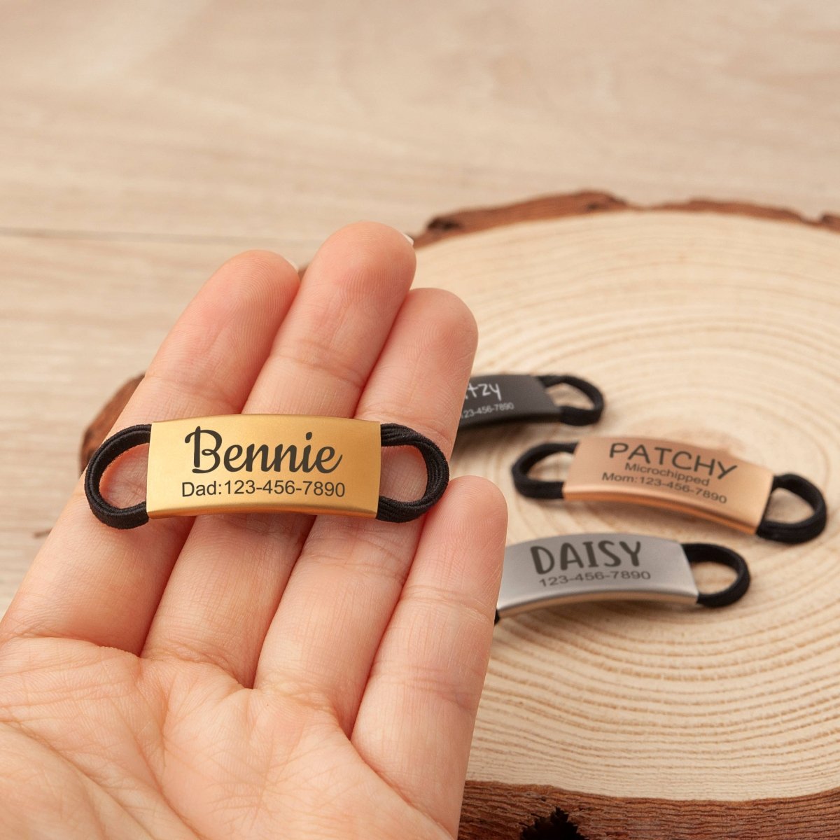 Custom Pet Tags for Dogs and Cats - Slide on Pet ID Tags