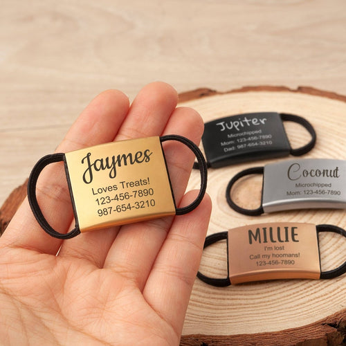 Custom Pet Tags for Dogs and Cats - Slide on Pet ID Tags