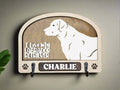 Dog Leash and Collar Holder Hanger Personalized Choose you Breed