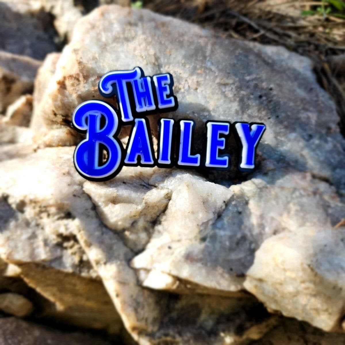 Text 'The Bailey' superimposed on a rocky background