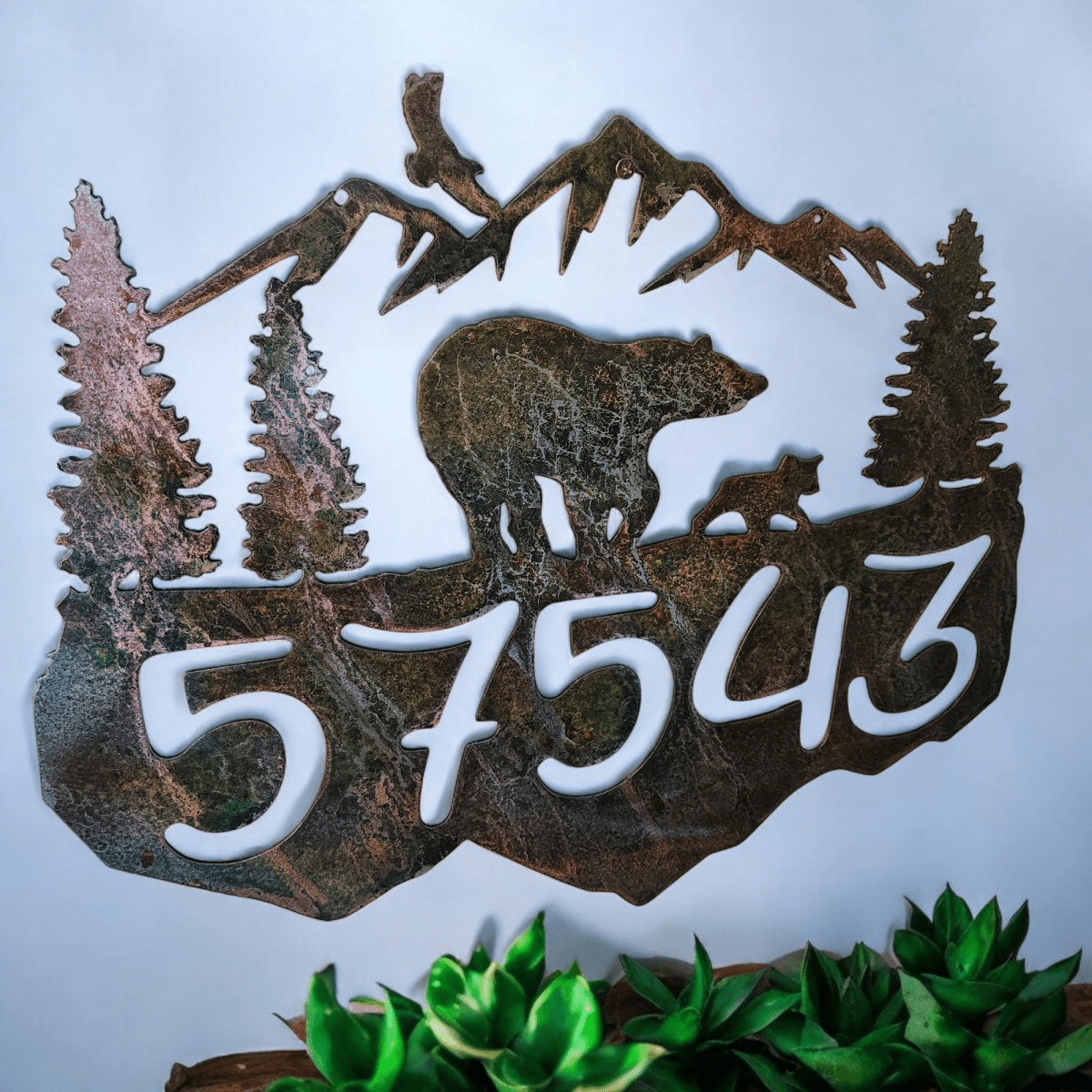 Flush Address House Number Sign made to order great driveway business ranches