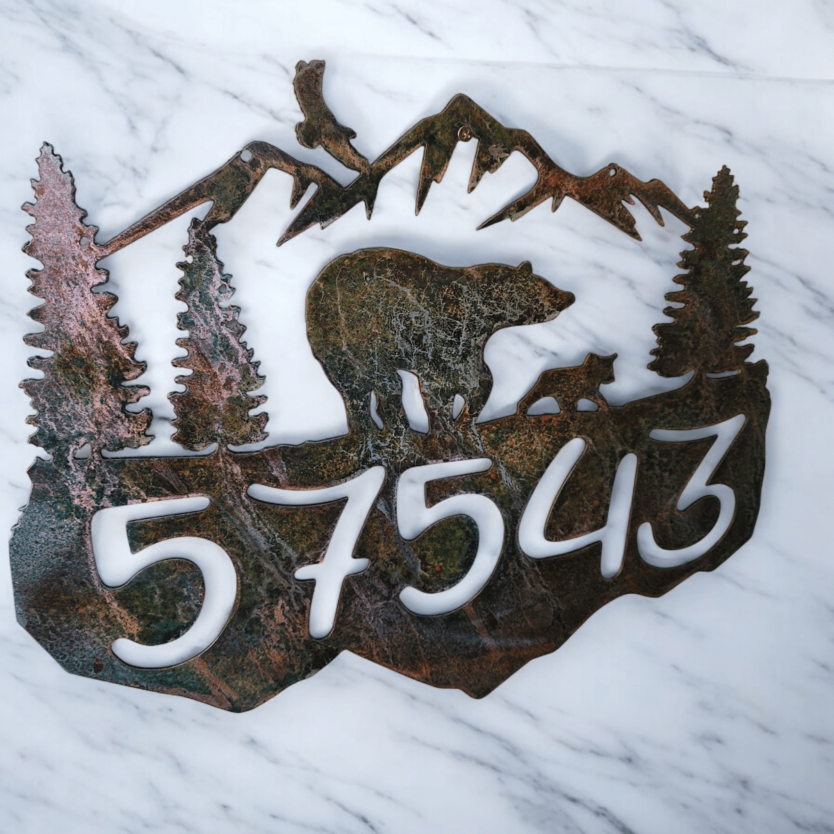 Flush Address House Number Sign made to order great driveway business ranches
