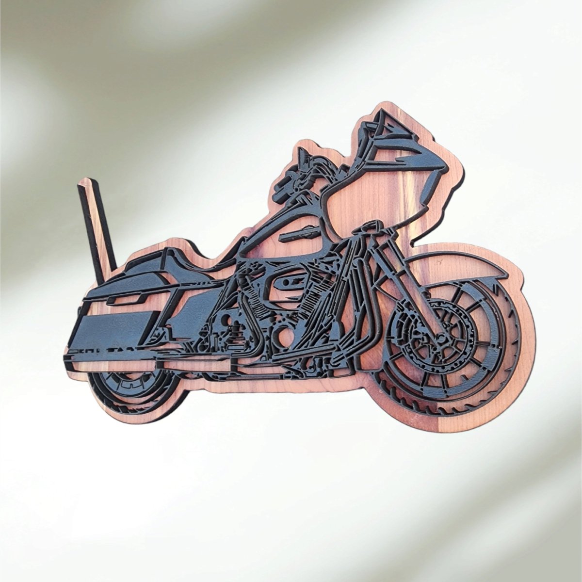 Harley or Indian Motorcycle Wall Art can Be Personalized Aromatic Cedar - Hats Signs Patches 3D printing Engraving