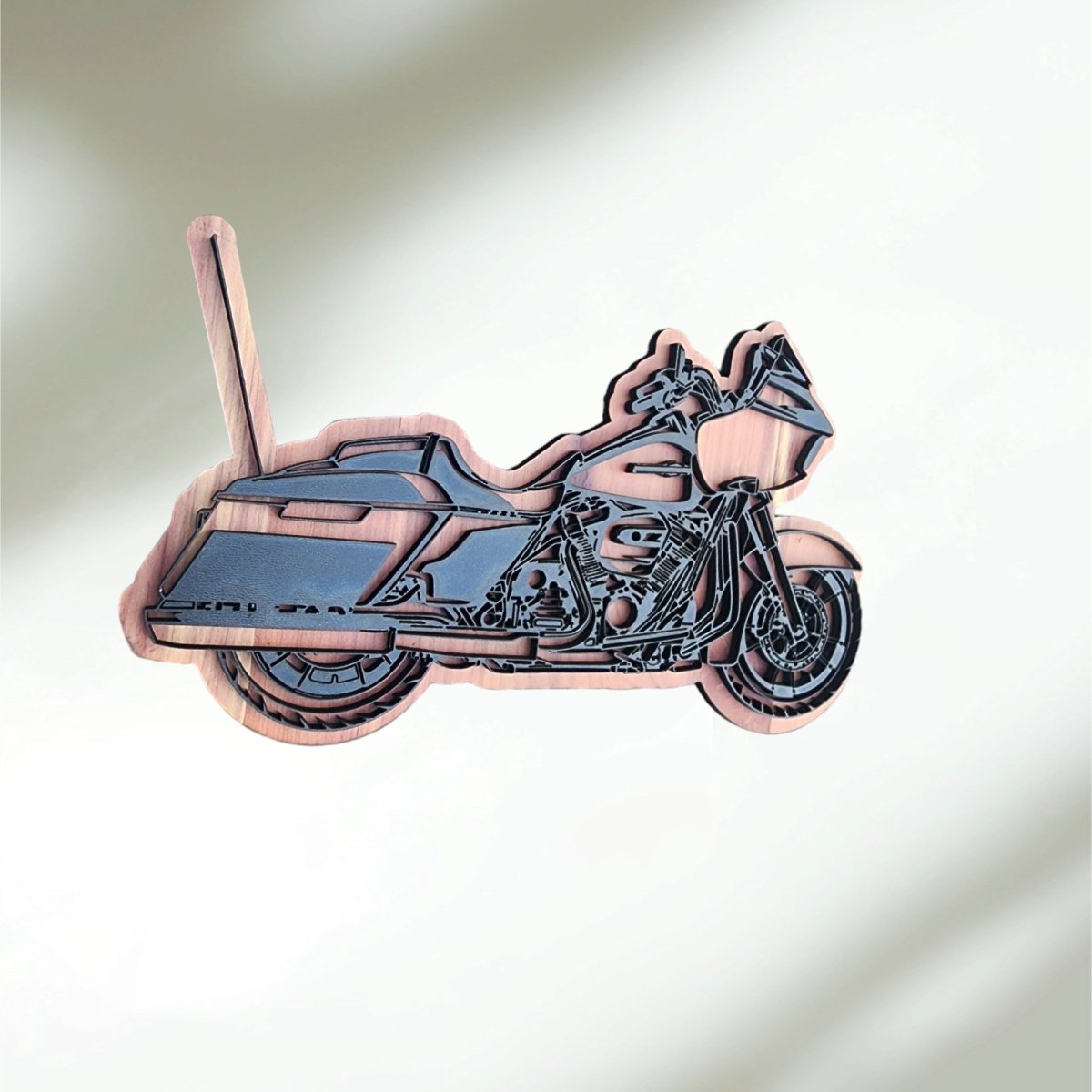 Harley or Indian Motorcycle Wall Art can Be Personalized Aromatic Cedar - Hats Signs Patches 3D printing Engraving