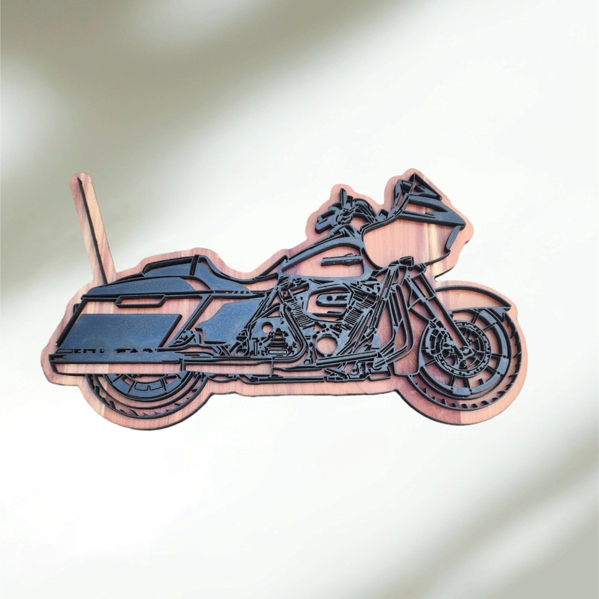 Harley or Indian Motorcycle Wall Art can Be Personalized Aromatic Cedar - Hats Signs Patches 3D printing Engraving