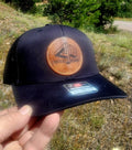 Custom Trucker Hat with Leather Patch & Metallic Detailing