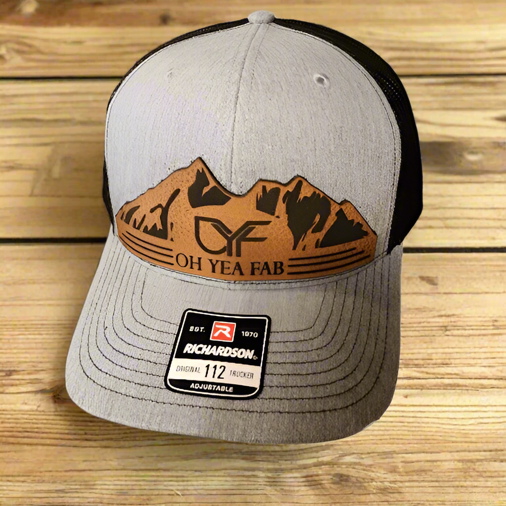 Custom Trucker Hat with Leather Patch & Metallic Detailing