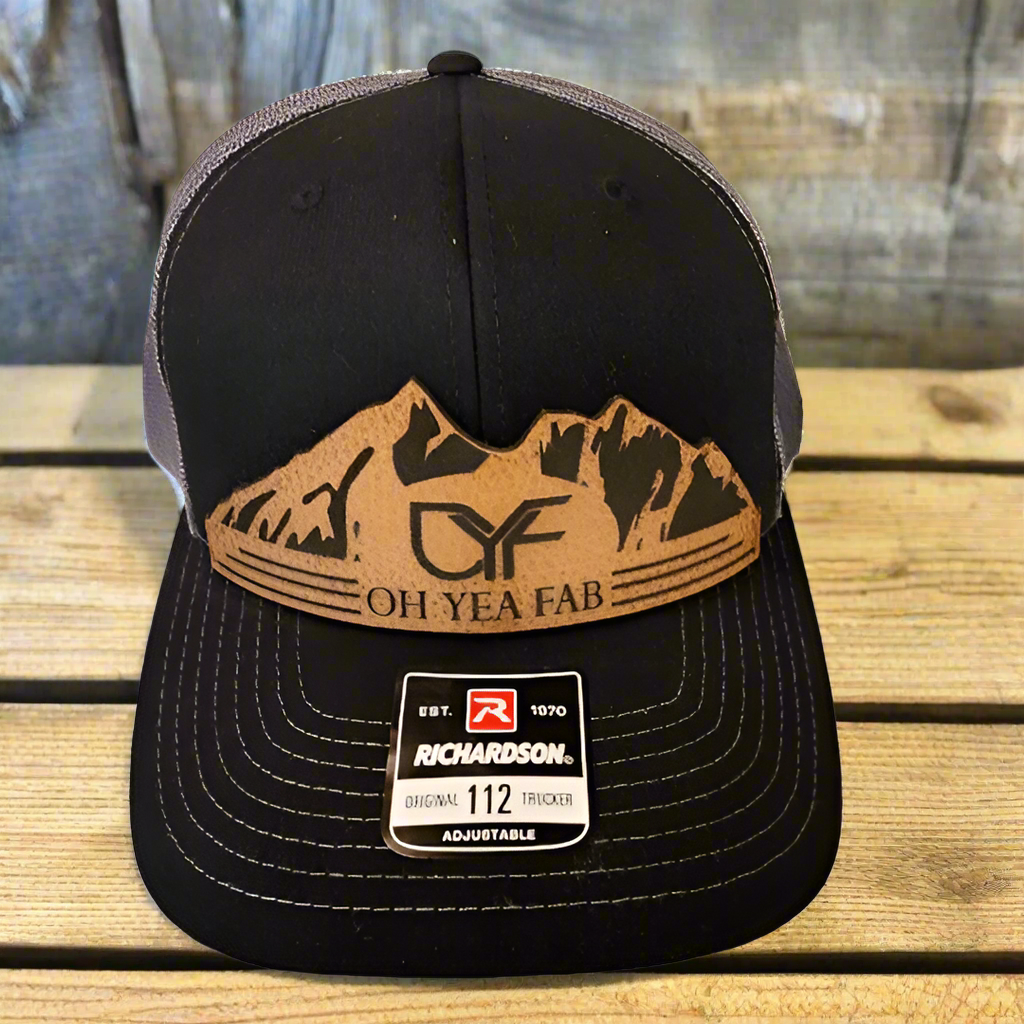 Custom Trucker Hat with Leather Patch & Metallic Detailing