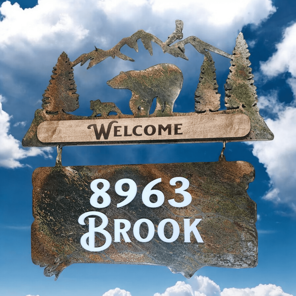 Address House Number Sign made to order—perfect for driveways, businesses, and ranches. Custom-crafted for visibility and style, this durable sign adds a personal touch to any property entrance. Ideal for home or commercial use
