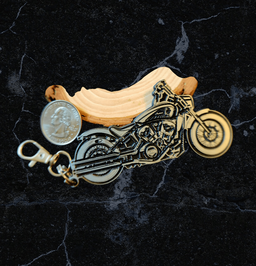 Indian Scout Bobber Key Ring Chain Personalized