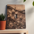 Light Switch Cover Double Wood Hand Made Engraved Country Kitchen Art
