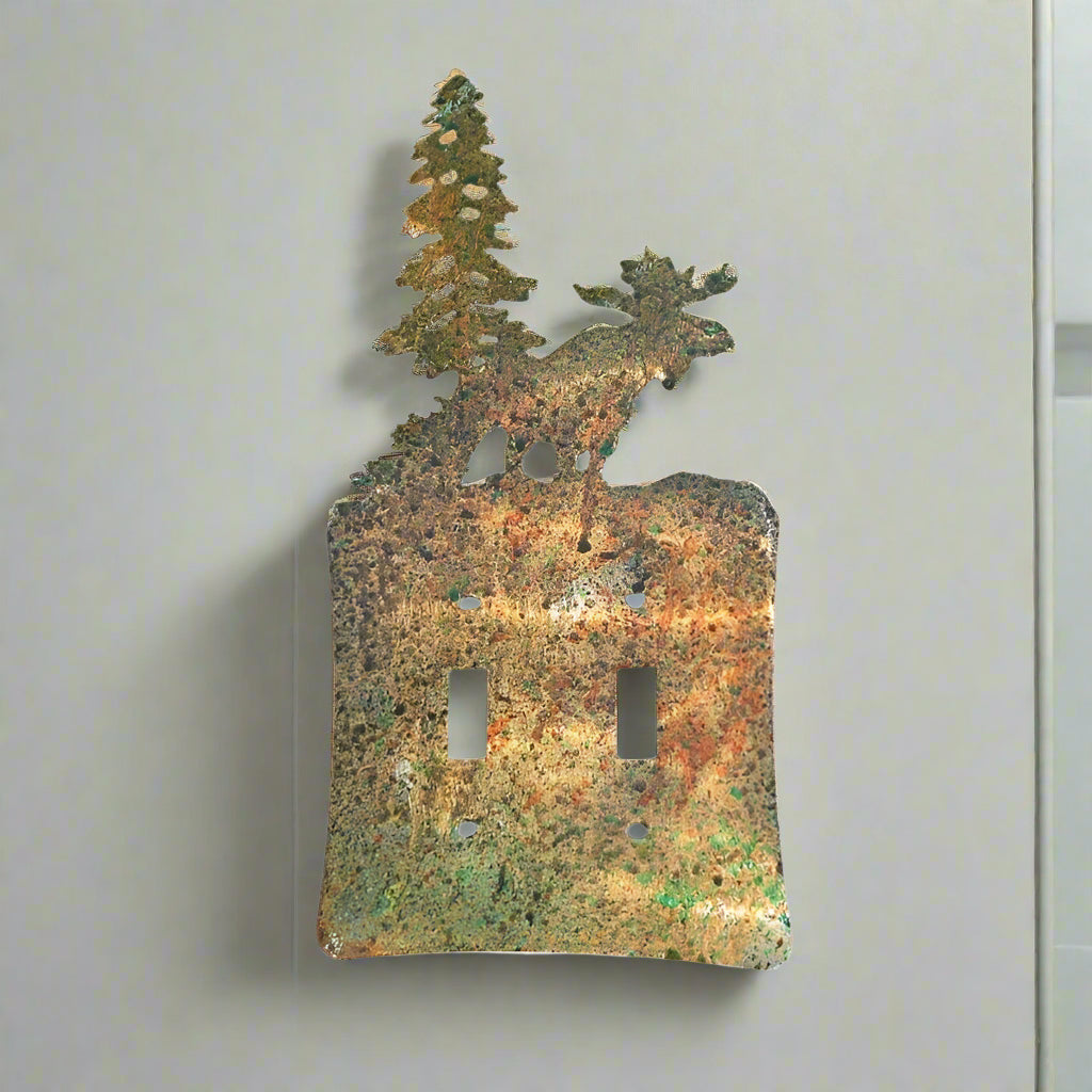 Light Switch Cover Metal Copper Patina Finish Hand Made Decorative Custom Personalized