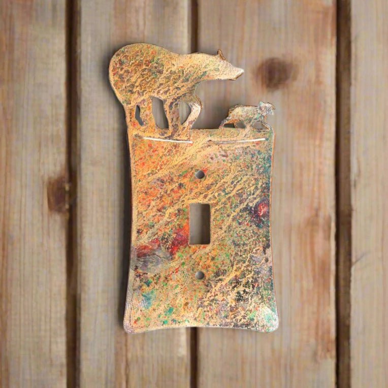 Light Switch Cover Metal Copper Patina Finish Hand Made Decorative Custom Personalized