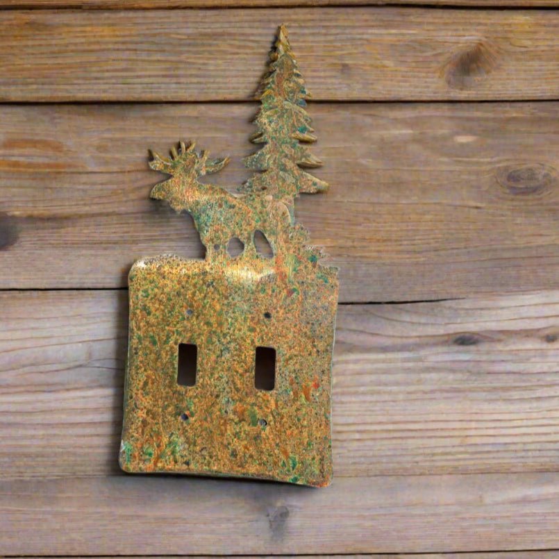 Light Switch Cover Metal Copper Patina Finish Hand Made Decorative Custom Personalized