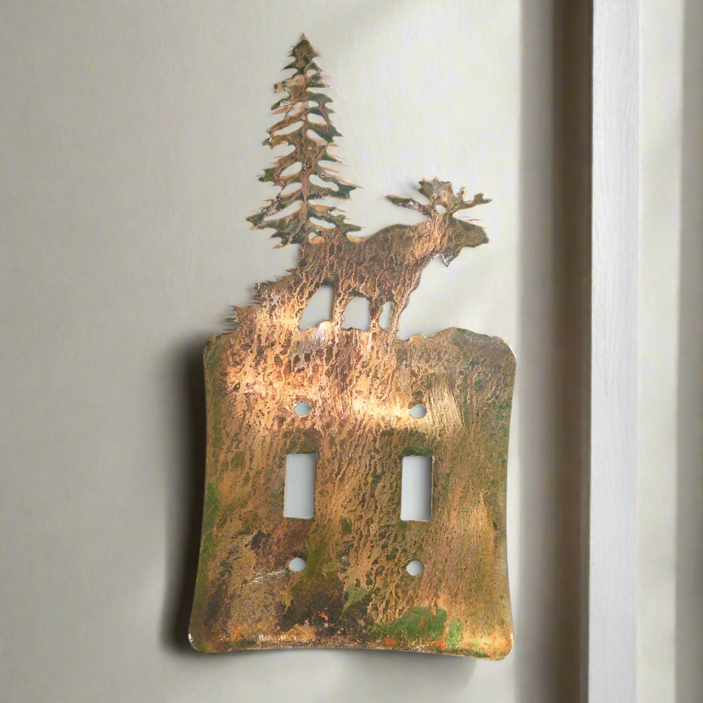 Light Switch Cover Metal Copper Patina Finish Hand Made Decorative Custom Personalized