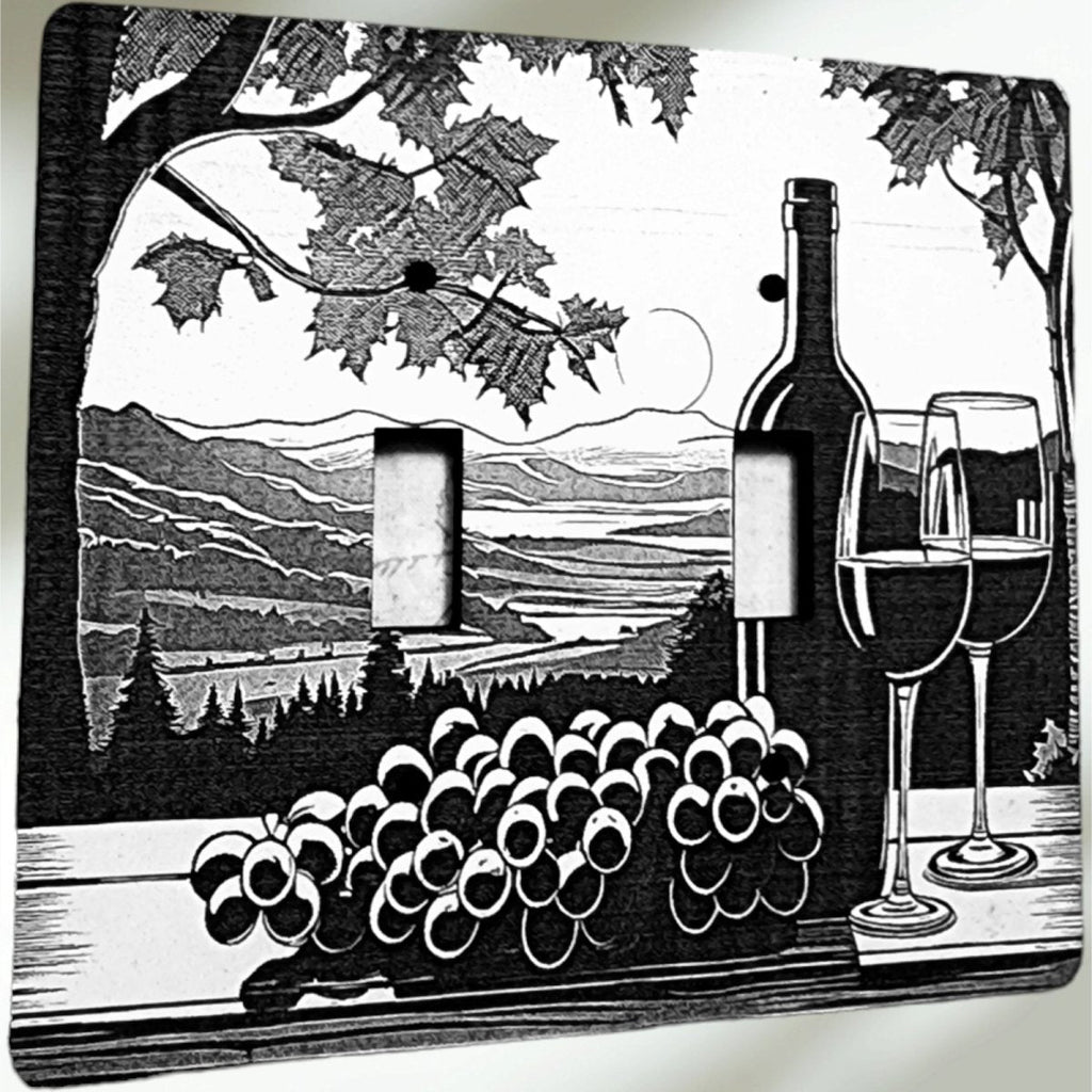 Light Switch Cover Wine and the View Art