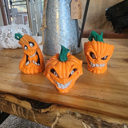 Mischievous Halloween Pumpkins. feature intricate designs and bright colors 3D Print - Hats Signs Patches 3D printing Engraving