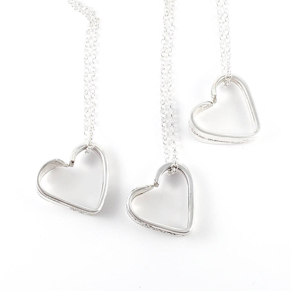 Open Heart Spoon Necklaces With Chain