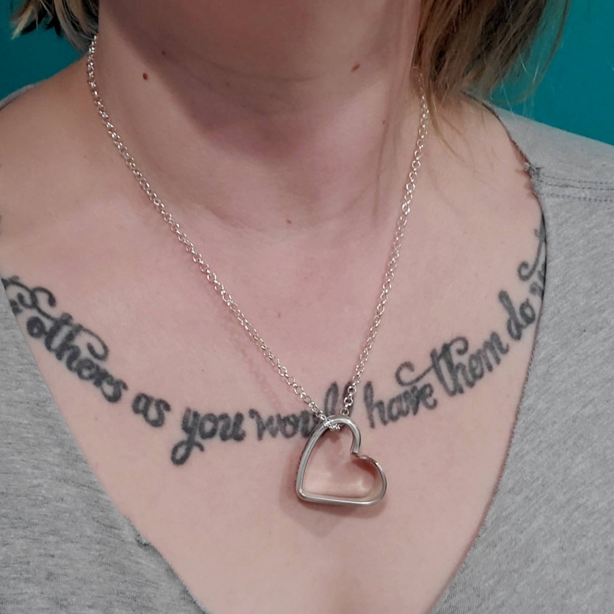 Open Heart Spoon Necklaces With Chain