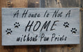 Paw Prints Sign Plaque