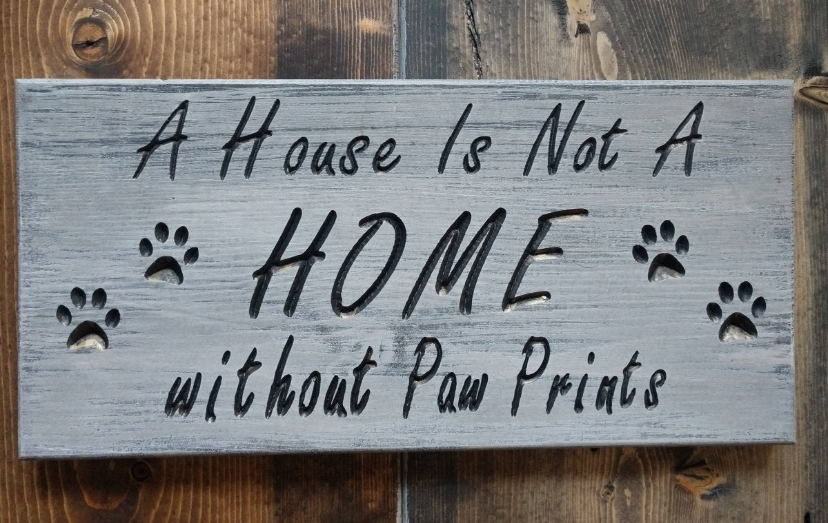 Paw Prints Sign Plaque
