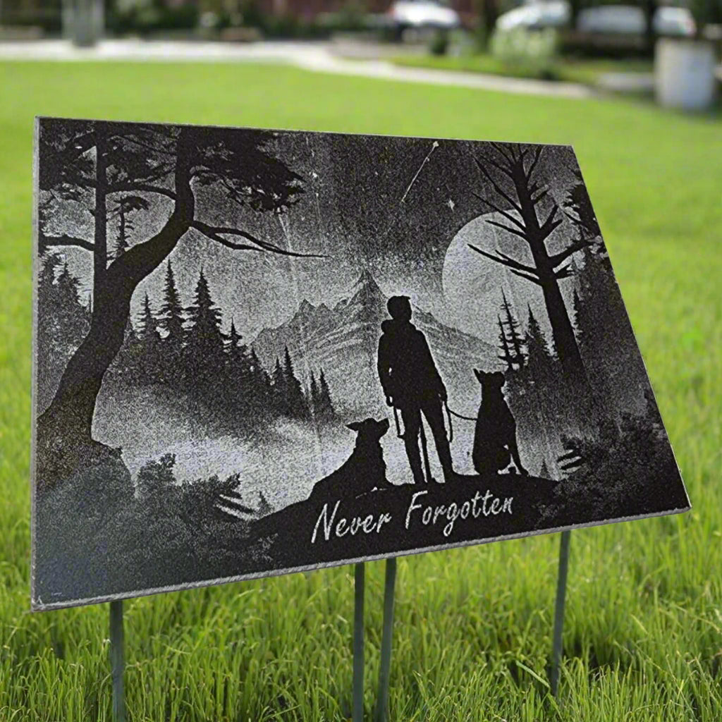 Personalized Memory - Memorial Plaques Black Granite and Slate Engraved
