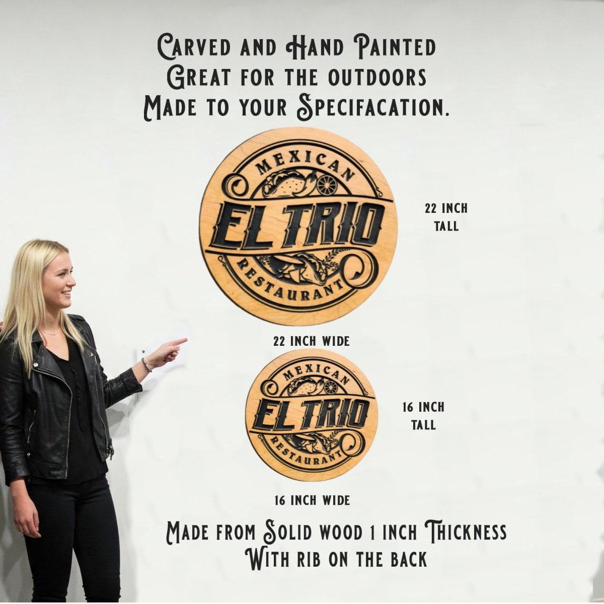 Personalized Outdoor Signs | Any Logo or Design | Custom Burned Wood Sign | Round Sign | Company Logo | Rustic Sign | Logo on Sign