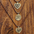 Personalized Solid 3d Engraved Brass Necklace with personalized engraving on Back