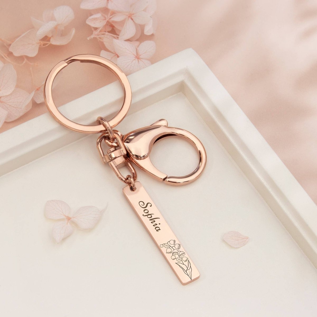 Personalized Stainless Steel Long Bar Engraving Key Chain
