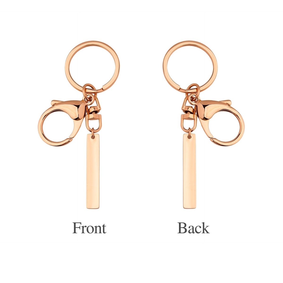 Personalized Stainless Steel Long Bar Engraving Key Chain
