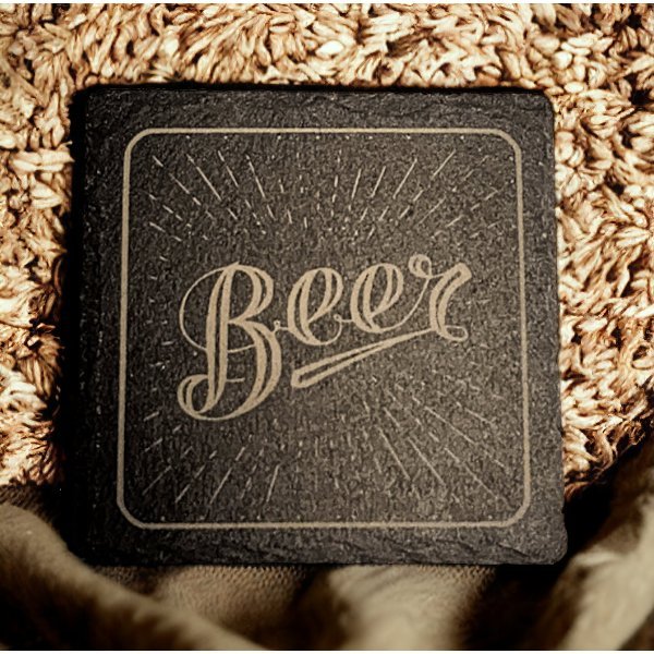 Personalized Wood Coasters (Set of 5) made - to - order with your Logo, Images and/or Text - Hats Signs Patches 3D printing Engraving