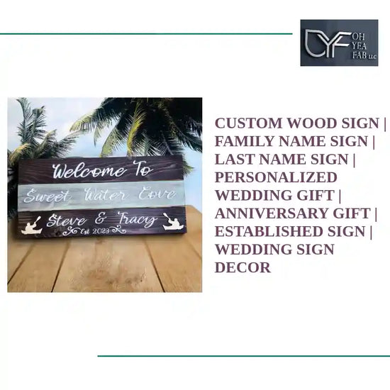 Custom Wood Sign | Family Name Sign | Last Name Sign | Personalized Wedding Gift | Anniversary Gift | Established Sign | Wedding Sign Decor
