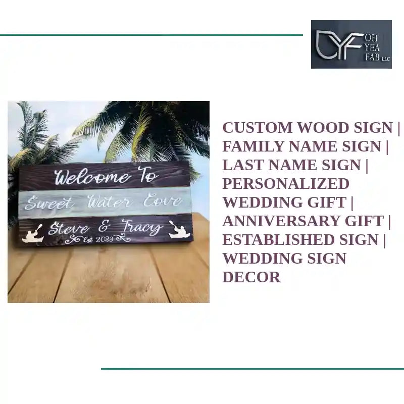 Custom Wood Sign | Family Name Sign | Last Name Sign | Personalized Wedding Gift | Anniversary Gift | Established Sign | Wedding Sign Decor
