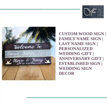 Custom Wood Sign | Family Name Sign | Last Name Sign | Personalized Wedding Gift | Anniversary Gift | Established Sign | Wedding Sign Decor