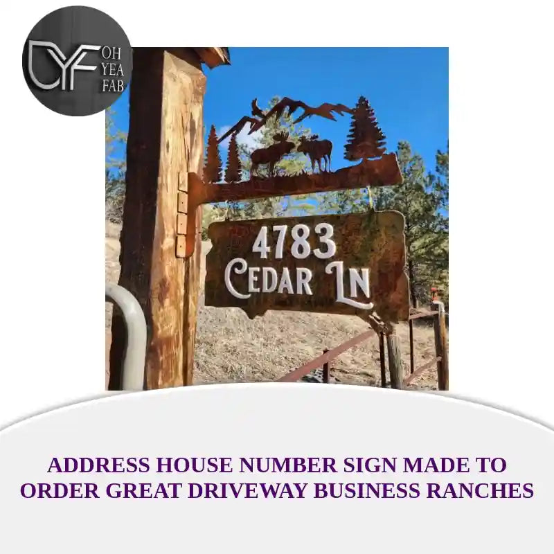 Address House Number Sign made to order great driveway business ranches 