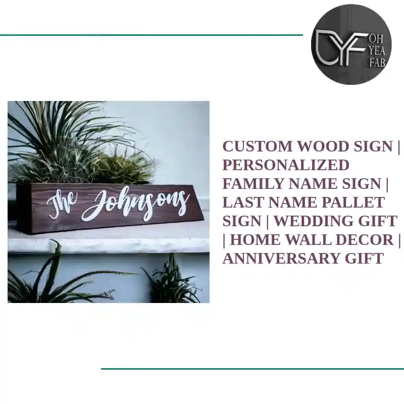 Custom Wood Sign | Personalized Family Name Sign | Last Name Pallet Sign | Wedding Gift | Home Wall Decor | Anniversary Gift