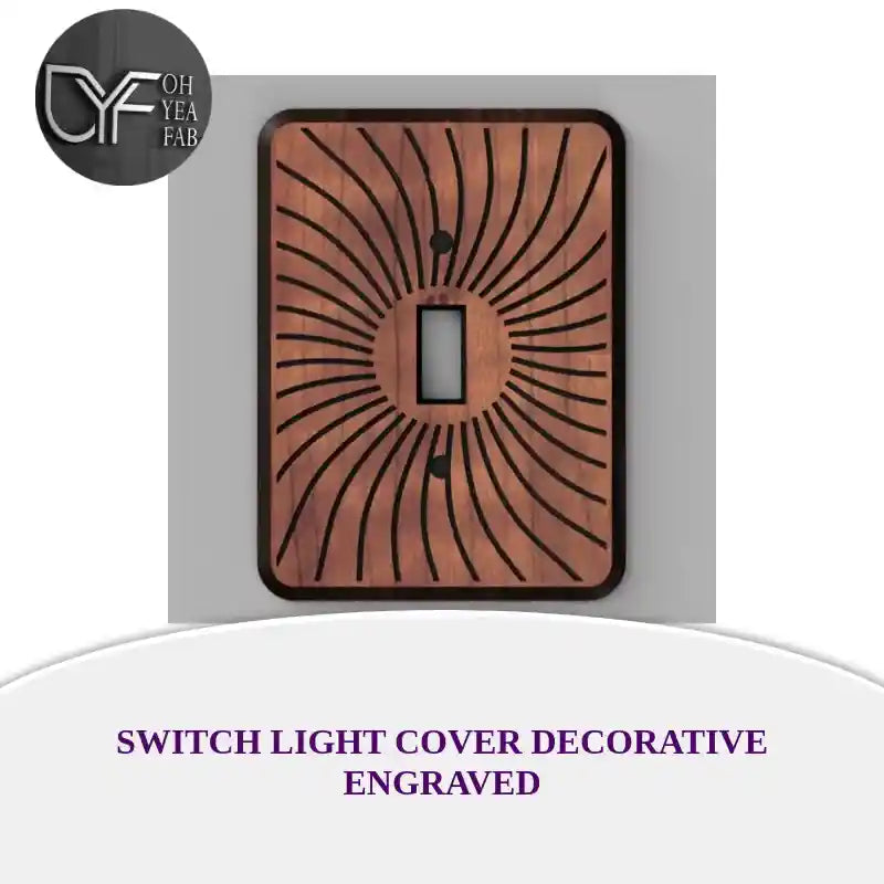 Switch light Cover Decorative Engraved by@Outfy